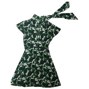 Sandro Paisley Silk Mini Dress (tie back/front)